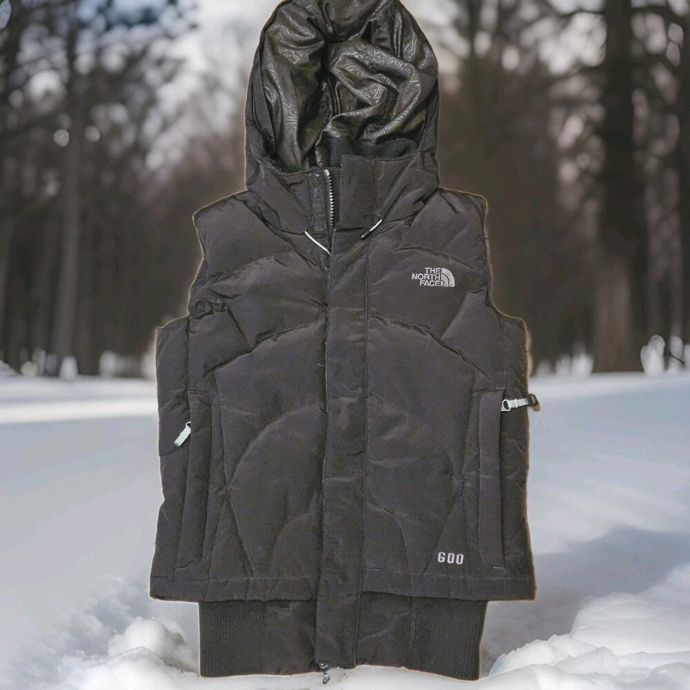 The North Face Womens XS Brown 600 Down Hooded Puffer Winter Vest